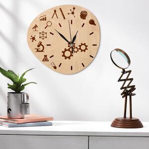 Dřevěné nástěnné hodiny - Fyzika