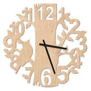 Dřevěné nástěnné hodiny - Les Velikost hodin: průměr 30cm