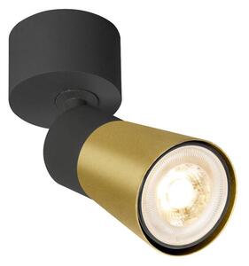 SLV 1008289 Puri 2.0 Cone, černozlaté nástěnné/stropní svítidlo 1xGU10 s kulatou základnou, výška 14,8cm