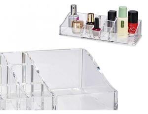 Arte Regal Transparentní kosmetický organizér, 11 přihrádek, BERILLO, 23x5x9cm