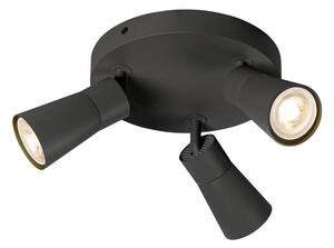 SLV 1008336 Puri 2.0 Cone, černé stropní svítidlo 3xGU10 s kulatou základnou, průměr 18cm