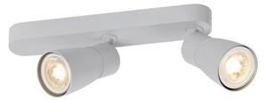 SLV 1008319 Puri 2.0 Dome, šedé nástěnné/stropní svítidlo 2xGU10 s asymetrickou základnou, délka 25,8cm