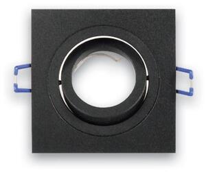 Fabas 6649-00-060 6649 Davis, hranatá bodovka z hliníku v černé úpravě, max 1x50W, 9,2x9,2cm