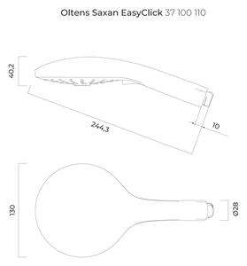 Oltens Saxan EasyClick sprchová hlavice chrom-bílá 37100110