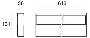Linea Light CA043DGGMDI Regolo V2 620 Bi, šedé nástěnné svítidlo, LED 46W 2700K, šířka 61,3cm