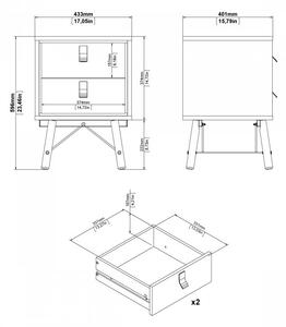 Noční stolek RY 86014 jackson hickory - TVI