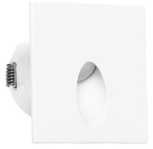 Linea Light 86563W70 Quara65_Q, bílé zápustné LED svítidlo do stěny, 1x2W 3000K, rozměr 7x7cm, IP65