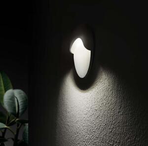 Linea Light 77046W07 Envelope_RW orientační svítidlo na 230VAC, povrchová montáž, 2,5W LED 3000K, tm. šedá, průměr 13,2cm, IP66