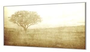 Ochranná deska malba stromu na plátně - 52x60cm / S lepením na zeď