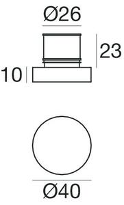 Linea Light 92260W00 Sand, kulaté dekorativní LED svítidlo, 1x1W LED v teple bílé barvě světla, prům. 4cm, IP65