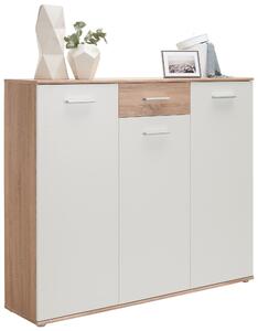 BOTNÍK, bílá, Sonoma dub, 136/118/36 cm Carryhome - Botníky