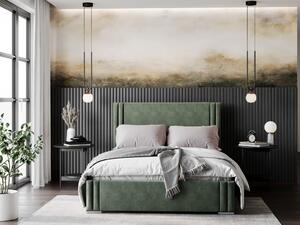 Designová manželská postel 180x200 EMILY 2 - khaki