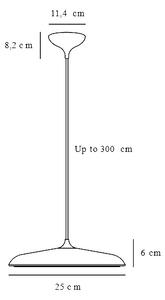Nordlux 2420203030 Artist 25, moderní měděné závěsné svítidlo LED 14W, 3000K, průměr 25cm