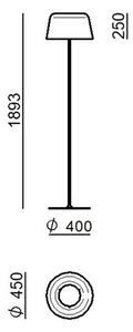 Linea Light CA057FWHMDD Delfi_FL, moderní stojací lampa, 28W LED 2700K, bílá, výška 189cm
