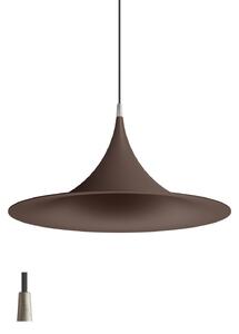 Linea Light CA025ADNEZZ Morgana, hnědé závěsné svítidlo s niklovým prvkem, 1x22W E27, průměr 47,8cm