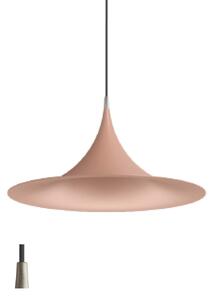 Linea Light CA025AEKEZZ Morgana, broskvové závěsné svítidlo s niklovým prvkem, 1x22W E27, průměr 47,8cm