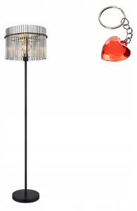 Stojací lampa Globo Gorley E27 60 W čirá, černá