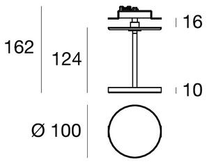 Linea Light CA064DBEMDI Stilo_C, zapuštěné svítidlo pro nepřímé osvětlení, 13W LED 2700K, béžovo-červená, prům. 10cm