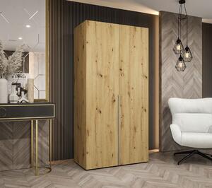Šatní skříň 100 cm BETULA - dub artisan / kašmír
