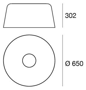 Linea Light CA053DBBMDI Delfi_S, moderní stropní svítidlo, 32W LED 2700K, černá, průměr 65cm