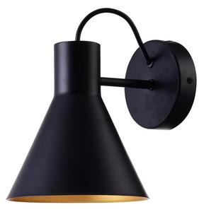 Moderní nástěnná lampa MORE - 1xE27, 40W, černá / zlatá
