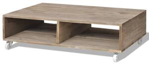 Konferenční stolek hnědý z masivního dřeva
