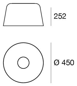 Linea Light CA052DGBMDI Delfi_S, moderní stropní svítidlo, 20W LED 2700K, tyrkysová, průměr 45cm