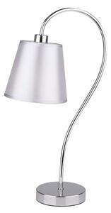 Stolní moderní lampička LUK - 1xE14, 40W, chromovaná / šedostříbrná