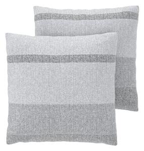 Livarno® Potah na polštář Renforcé, 50 x 60 cm, 2 kusy (pruhy/šedá) (100411838002)