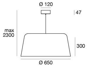 Linea Light CA056DWHMDD Delfi_P, moderní závěsné svítidlo, 32W LED 2700K, bílá, průměr 65cm