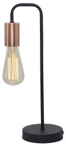 Stolní retro lampa HERPE - 1xE27, 60W, černá / měděná