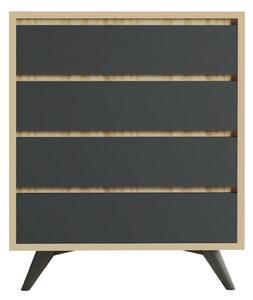 Komoda Suvera Oak and Anthracite