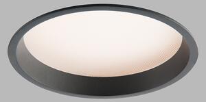 LED2 2550473 Zeta 2 L, černé svítidlo pro zapuštění, 11/27W LED 2700K/3000K/4000K, ⌀21cm, IP44