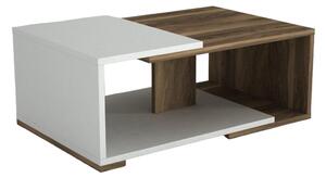 MODERNO konferenční stolek, bílá / ořech