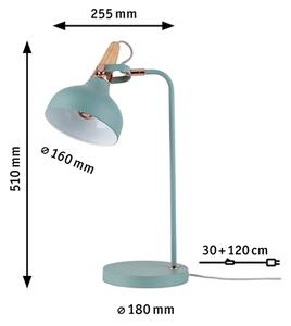 Paulmann 78479 Juna, černá stolní lampa z kovu, 1xE14, výška 51cm