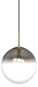 Sikrea 8590 Eva, moderní závěsné svítidlo z ručně foukaného kouřového/bílého skla, 1xE27, Ø35cm