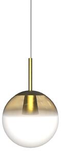 Sikrea 9368 Eva, moderní závěsné svítidlo z ručně foukaného bronzového/bílého skla, 1xE27, Ø18cm