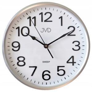Nástěnné hodiny JVD stříbrné 25,5 cm