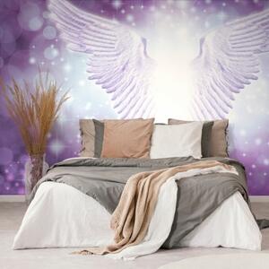 Tapeta andělská křídla s abstraktními prvky - 225x150 cm