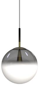 Sikrea 5869 Eva, moderní závěsné svítidlo z ručně foukaného kouřového/bílého skla, 1xE27, Ø25cm