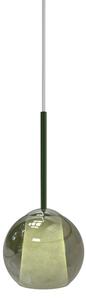 Sikrea 5285 Emy, moderní závěsné svítidlo z ručně foukaného zeleného skla, 1xE14, Ø14cm