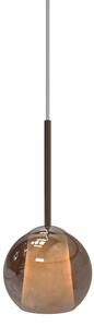 Sikrea 4707 Emy, moderní závěsné svítidlo z ručně foukaného hnědého skla, 1xE14, Ø14cm