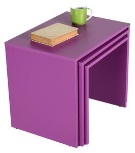 Odkládací stolek SHP Purple, 3 ks