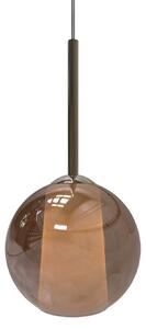 Sikrea 5766 Emy, moderní závěsné svítidlo z ručně foukaného hnědého skla, 1xE27, Ø25cm