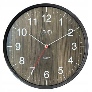 Nástěnné hodiny JVD hnědé 33 cm
