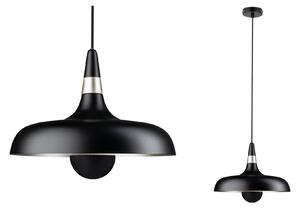 Paulmann 78481 Juna, černé závěsné svítidlo z kovu, 1xE27, Ø34,2cm
