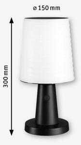 Paulmann 94611 Ilanga, černá solární lampička na baterii, 2,1W LED 2700K, výška 30cm, IP44