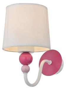 Nástěnné svítidlo do dětského pokoje BEBE - 1xE27, 60W, růžové / bílé
