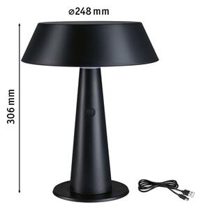 Paulmann 94612 Soala, černá solární lampička na baterii, 2,1W LED 2700K, výška 30,6cm, IP44