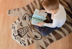 Dětský koberec TIGER, 150x100, hnědá